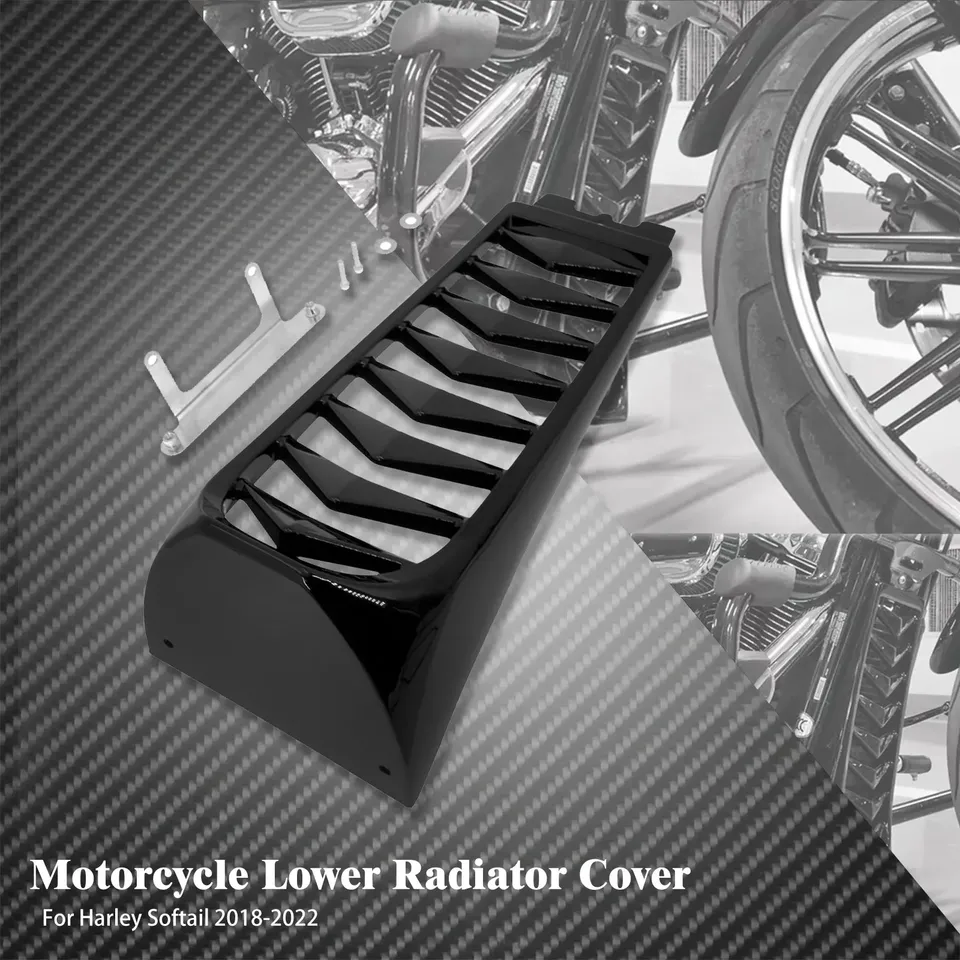 

Передний обтекатель мотоцикла, спойлер, нижняя крышка радиатора для Harley Softail Breakout FXBR Fat Boy Street Bob FLSTF 2018-2023, черный