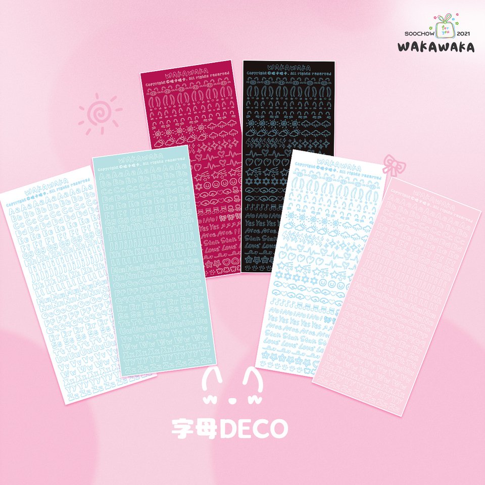 

Набор стикеров для скрапбукинга Letter Deco