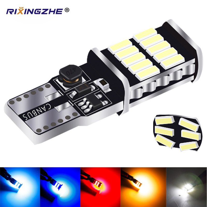 

10 шт., супер яркие лампы T10 W5W 4014 26SMD Canbus для интерьера автомобиля