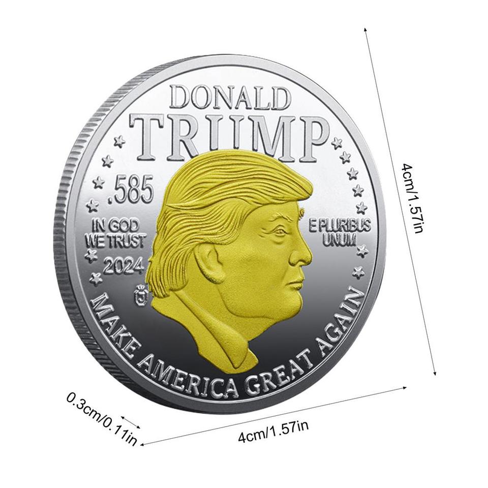 

Памятная монета Трампа из пластика