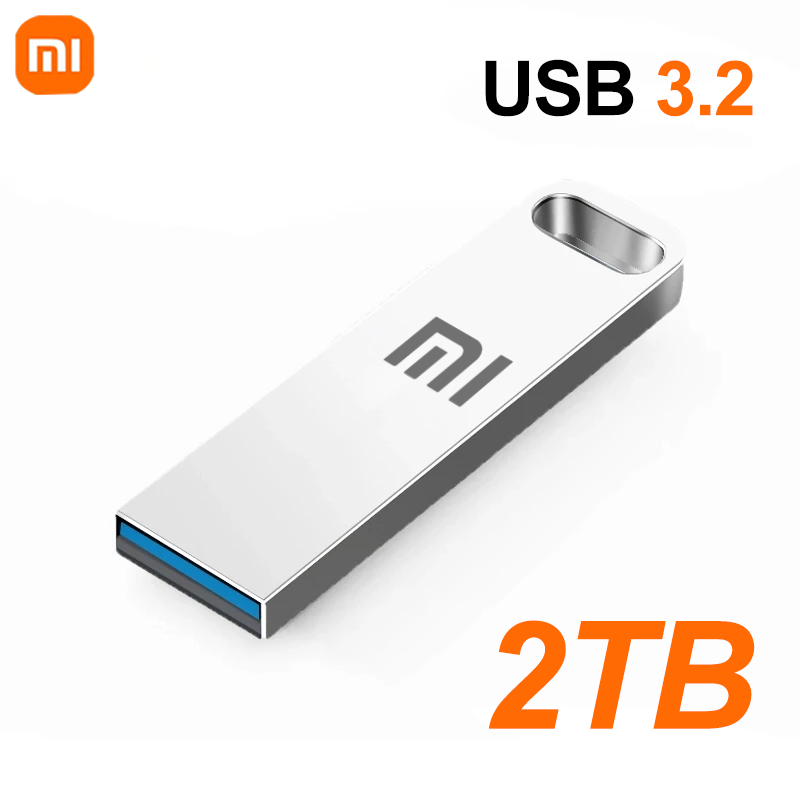 

Флэш-накопитель Xiaomi 2 ТБ USB 3.2 Сверхвысокоскоростная передача Металлический мини-U-диск Pen Drive Тип C Память Водонепроницаемый диск SSD U-Drive