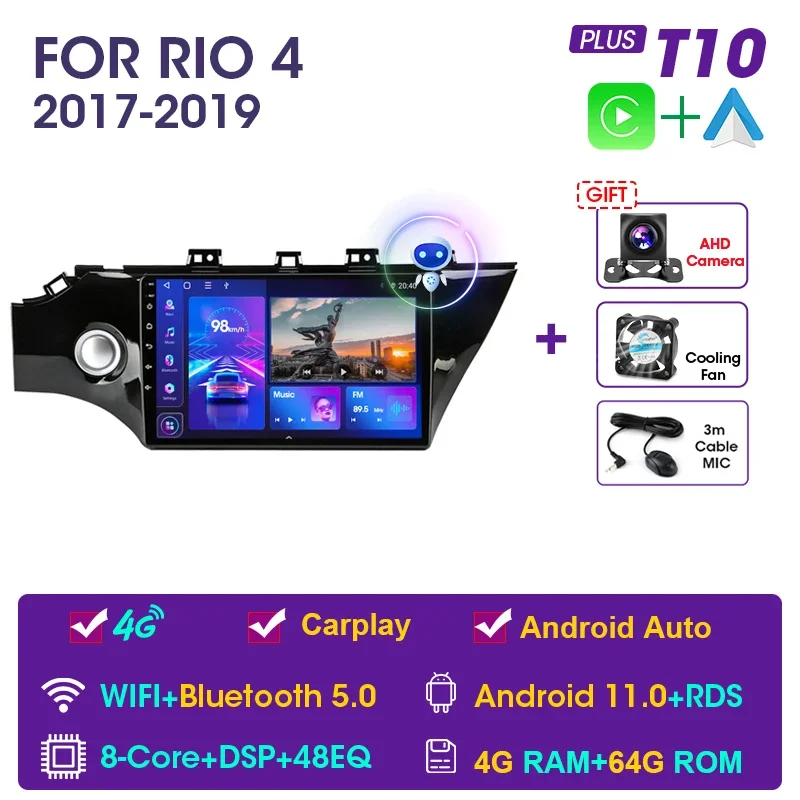

Мультимедийная магнитола JMCQ для KIA RIO, стерео-система на Android 11, с GPS, видеоплеером, 10,1 дюйма, DSP, для KIA RIO 4, 2016, 2017, 2018, 2019, типоразмер 2DIN