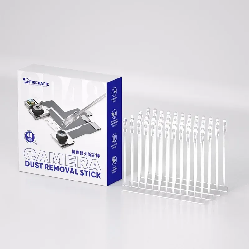 

МЕХАНИЧЕСКИЙ ОФИЦИАЛЬНЫЙ CD48 Пылезащитная палочка для объектива камеры 48 шт./кор. Очиститель для объектива отпечатков пальцев Пыль для удаления отпечатков пальцев для ремонта мобильных телефонов