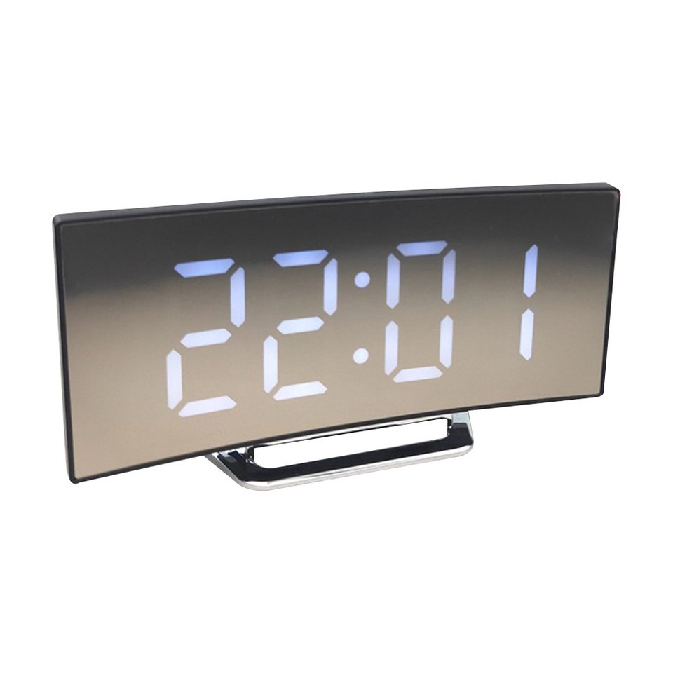 

LED Зеркальные часы-будильник с температурой сна