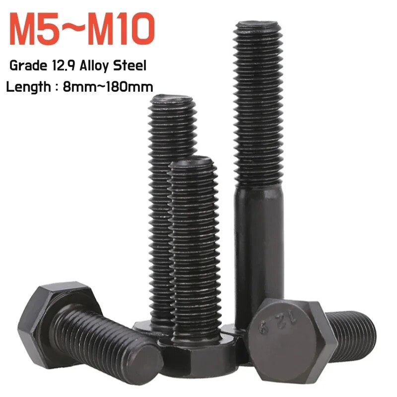 

Черные высокопрочные болты M5 M6 M8 M10 DIN933 8-180 мм
