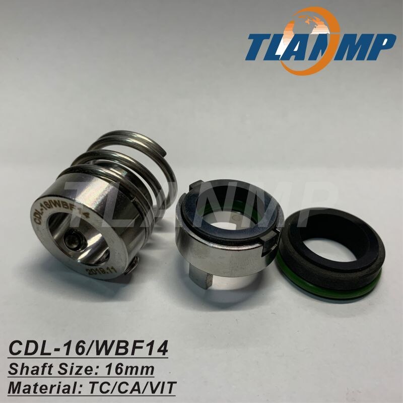 

CNP-CDL16 , CDL-16 / WBF14 , YFT-16 (CH-16) Механические уплотнения TLANMP для вала размера 16 мм CNP-CDL , CDLK / F-8 / 12 / 16 / 20 Насосы