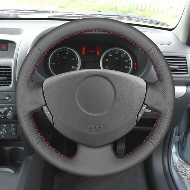 

Чехол на руль из натуральной кожи для Renault Clio 2 Twingo 2 Dacia Sandero 2001-2014, чехол на руль, аксессуары для интерьера автомобиля