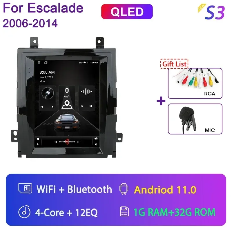 

Srnubi Android 12,0 автомобильный радиоприемник для Cadillac Escalade GMT 900 3 2006-2014 SLS 2007-2012 2Din 4G WIFI Carplay 9,7 "стерео головное устройство