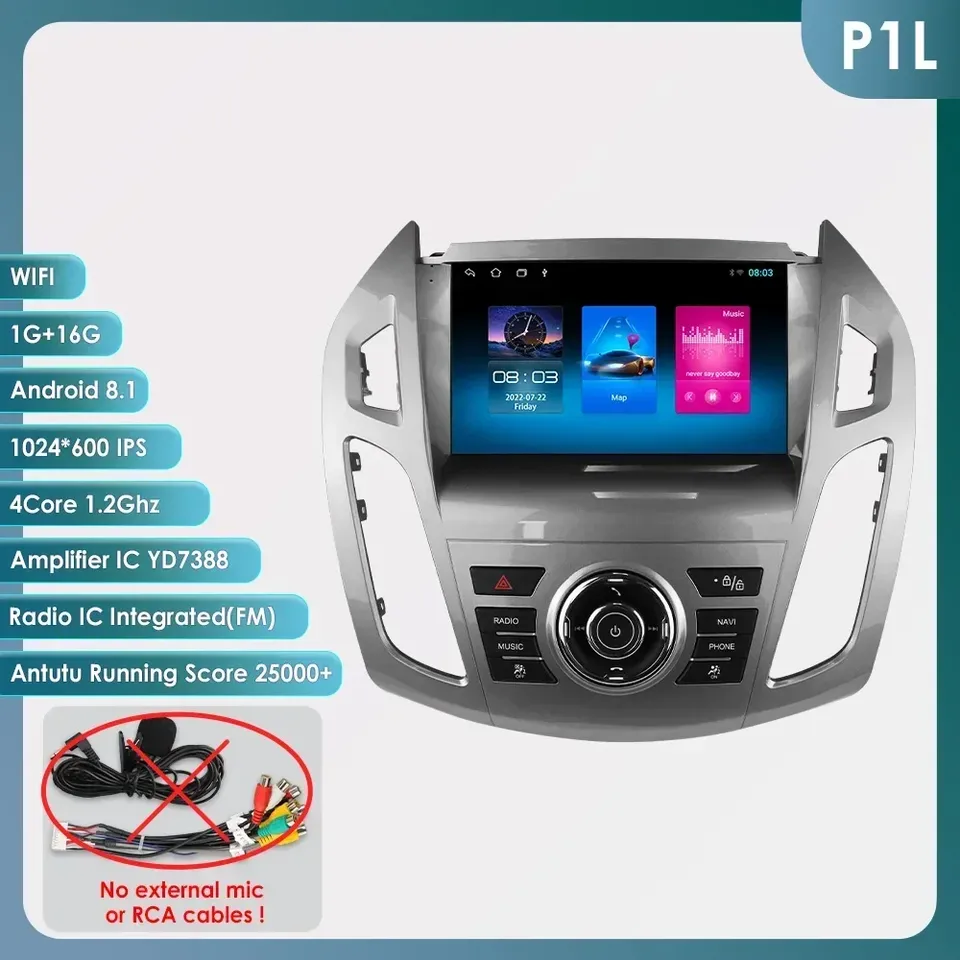 

Автомобильный радиоприемник Carplay Android 13 2Din с GPS для Ford Transit Connect 2013-2018 Ford Tourneo Connect Мультимедийный видеоплеер Автораadio