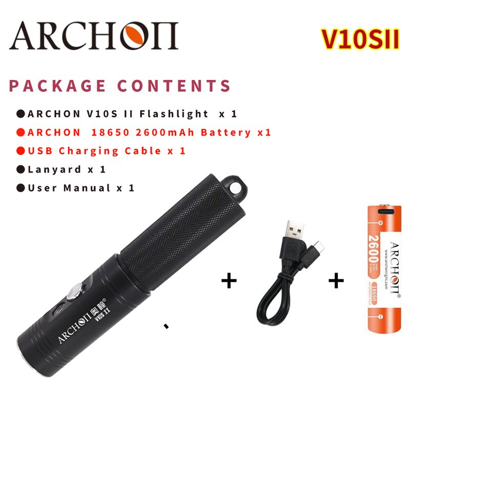 

Фонарик ARCHON V10S II 1200 люмен для дайвинга