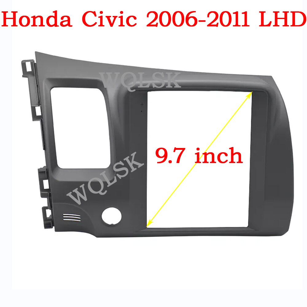 

WQLSK 9,7 дюймов Автомобильная Рамка адаптер для Honda Civic 2006-2011 Tesla Android большой экран Аудио приборная панель комплект