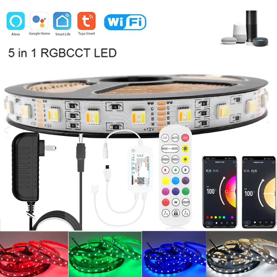 

Светодиодная лента YSRSAI 5в1 RGB+W+WW 1M-5M