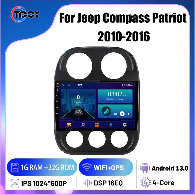 

Carplay Android Auto Wirel100ss авторадио для Jeep Compass Patriot 2010-2016 автомобильное аудио 8-ядерный WIFI GPS авторадио Android стерео