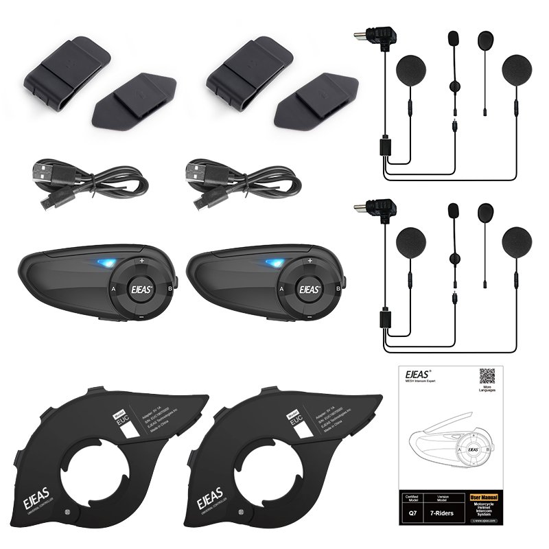 

Bluetooth-гарнитура для мотоциклетного шлема, IP65, FM + EUC
