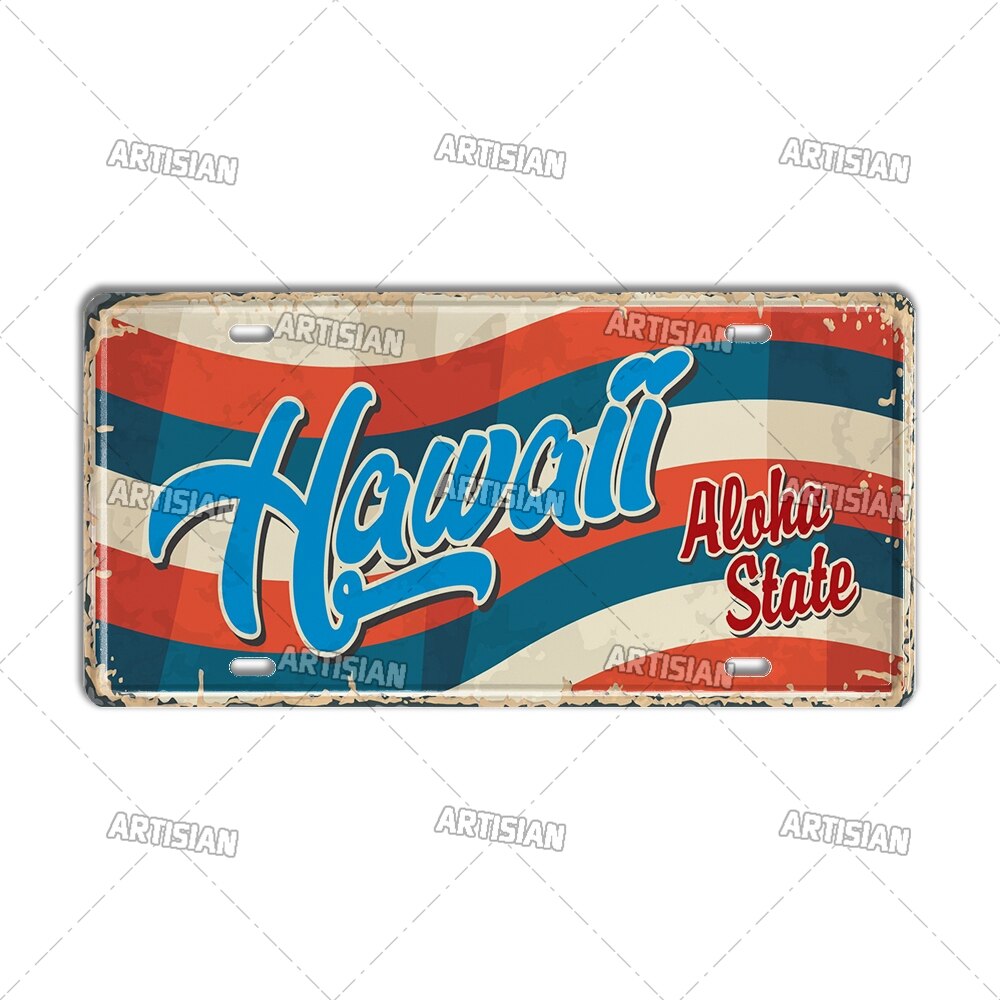 

Металлический номерной знак США, олово