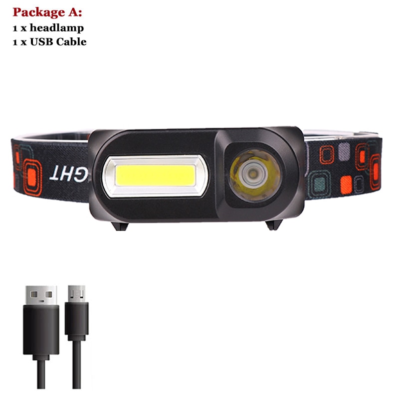 

Налобный фонарь BOUGIELB 1804 COB+LED
