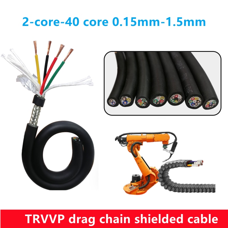 

Мeciки TRVVP защитный кабель медный 20/18/22awg 2-20 ядер