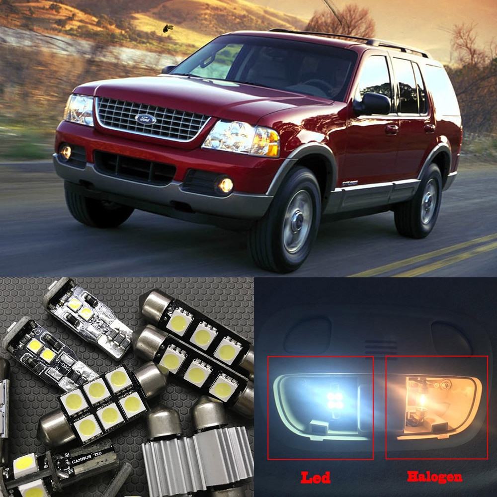 

12 шт., белые светодиодные лампы посылка автомобиля Ford Explorer 2002 2003 2004 2005