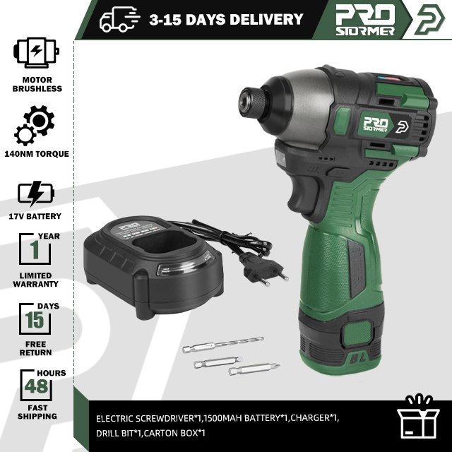 

Беспроводной шуруповерт Prostormer 17V
