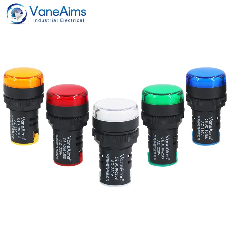 

Индикаторные лампы VaneAims AD16-22DS 12/24/220В