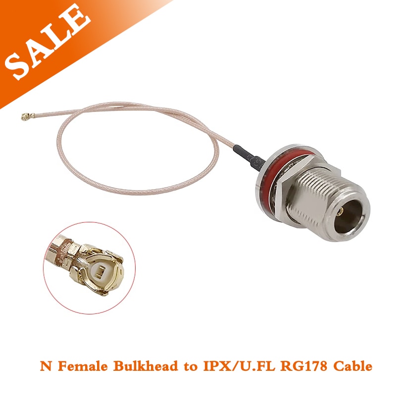 

N гнездовая перегородка IPX/U.FL RG178 кабель