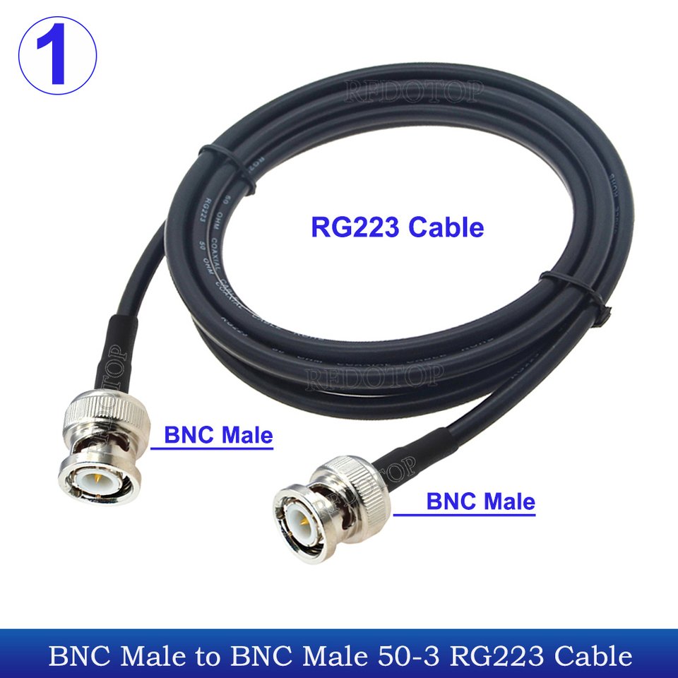 

RFDOTOP RG-223 кабель BNC «папа» на BNC «папа/гнездо» 50 Ом