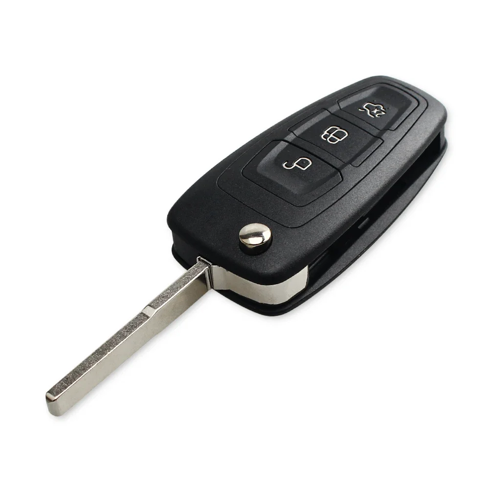 

KEYYOU новый 3-кнопочный чехол для Ford Focus Fiesta 2013 с HU101/FO21 лезвием, складной чехол для дистанционного ключа