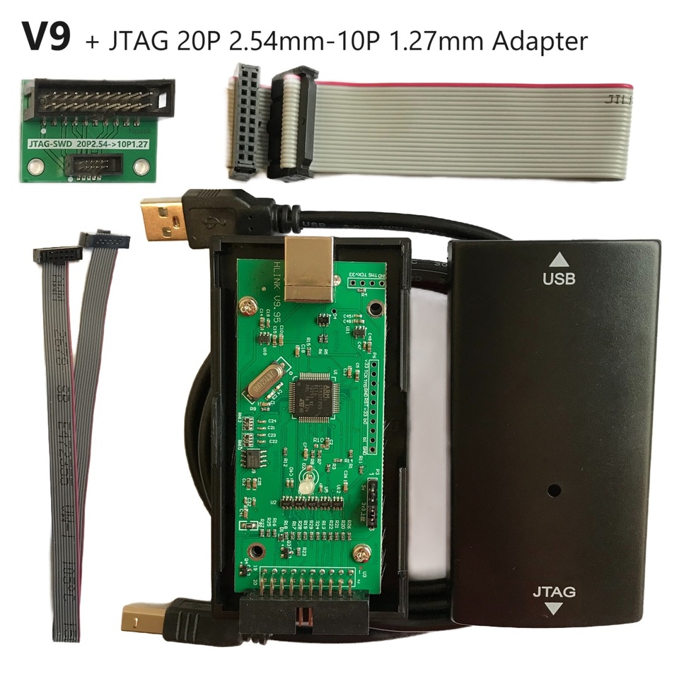 

Эмулятор отладки JLink V9 STM32, эмулятор Jtag V9 JTAG Swd программатор ARM MCU инструмент отладки с разъемом Jtag 10P 1,27 мм