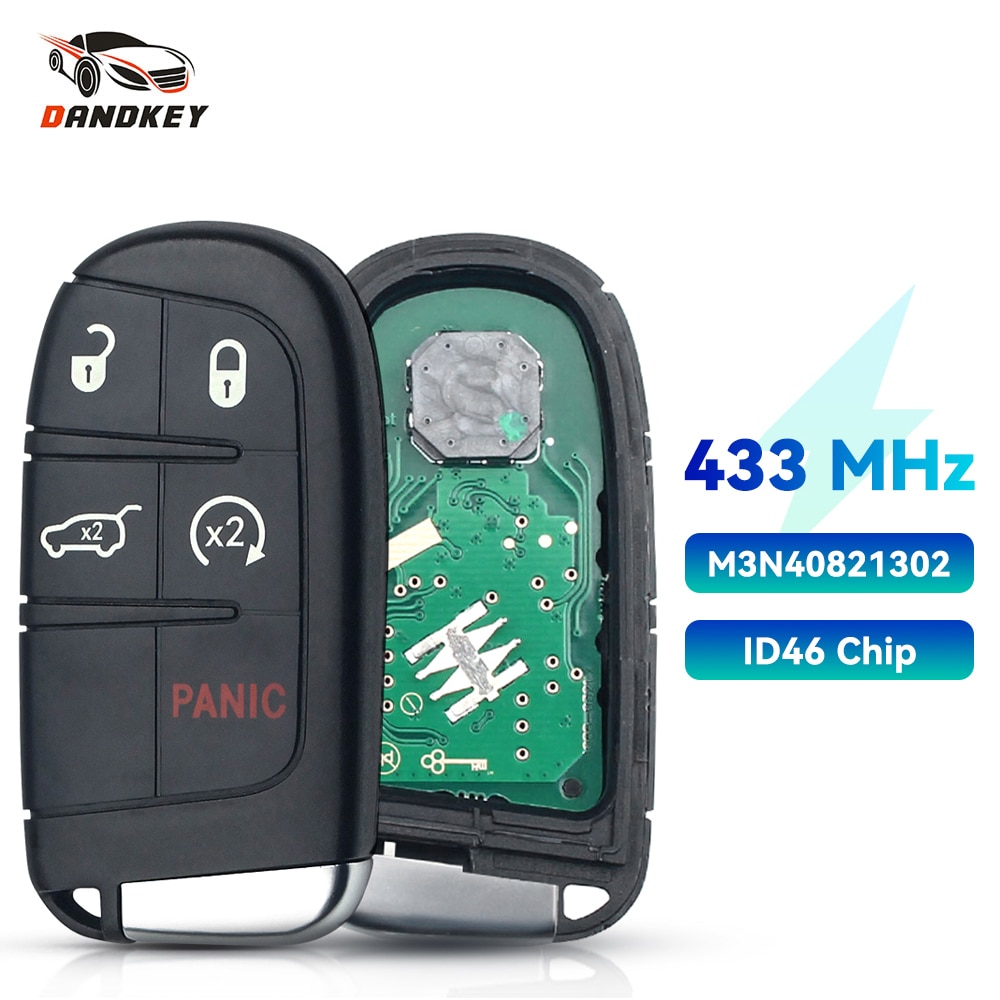 

Dandkey дистанционный ключ для Jeep Renegade Grand Cherokee Ram Compass Patriot Wrangler 2014 2015 2016 2017 2018 M3N40821302 433 МГц