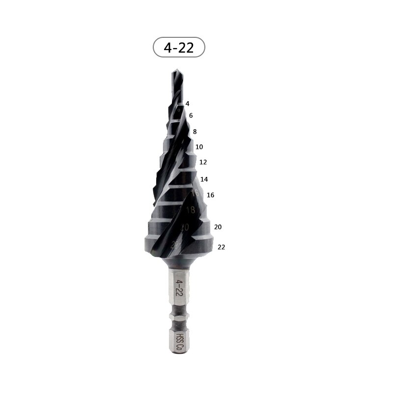 

Ступенчатое сверло Conboom M35 HSS-Co 3 флейты 1/4", 4-12 мм