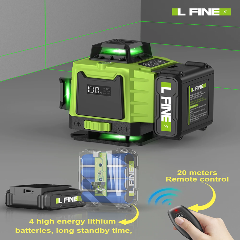 

LFINE 3D/4D Лазерный Уровень 8 Линий