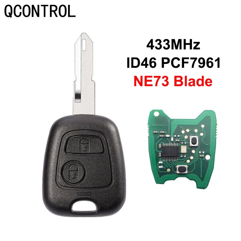 

Автомобильный пульт дистанционного управления QCONTROL DIY для PEUGEOT 206 207 Полный Автомобильный ключ NE72 blade
