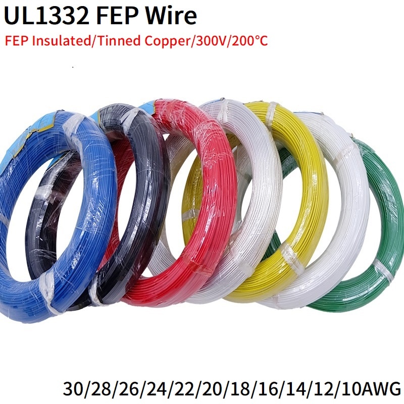 

ПТФЭ кабель медный 30/28/26/24/22/20/18/16/14/13/12/10AWG UL1332
