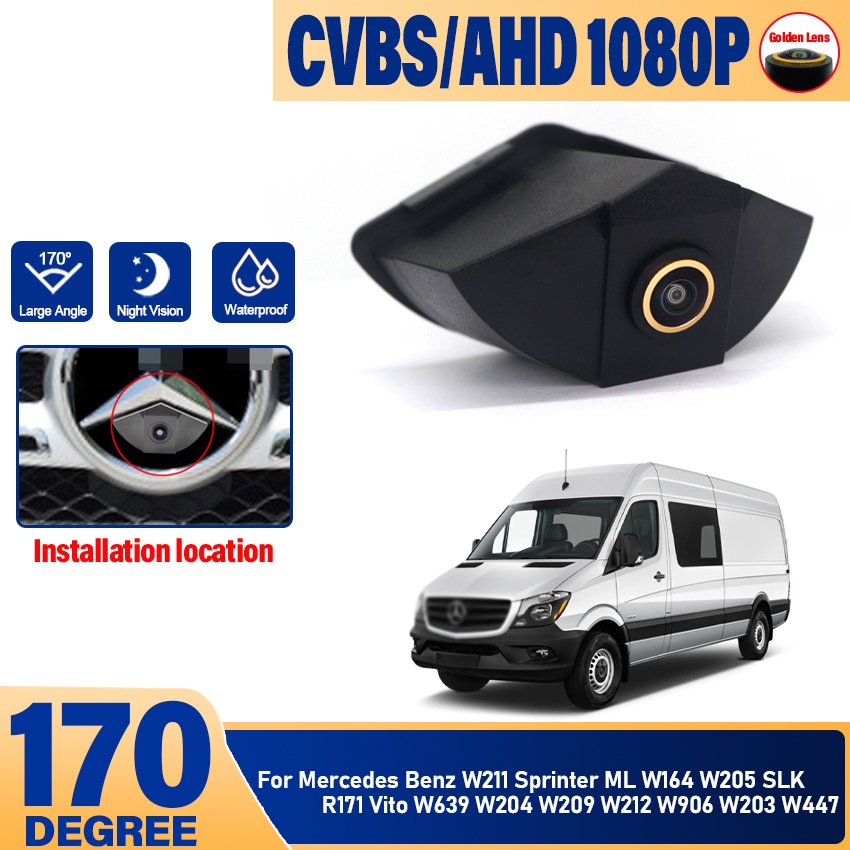 

Golden AHD Автомобильная Камера Переднего Вида Для Mercedes Benz W211 Sprinter ML W164 W205 SLK R171 Vito W639 W204 W209 W212 W906 W203 W447