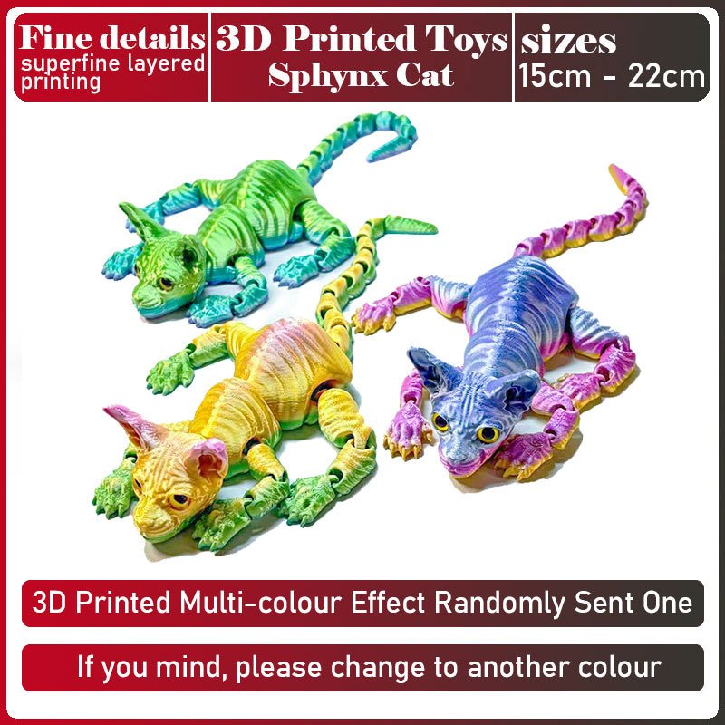 

3D фигурки кошек из пластика