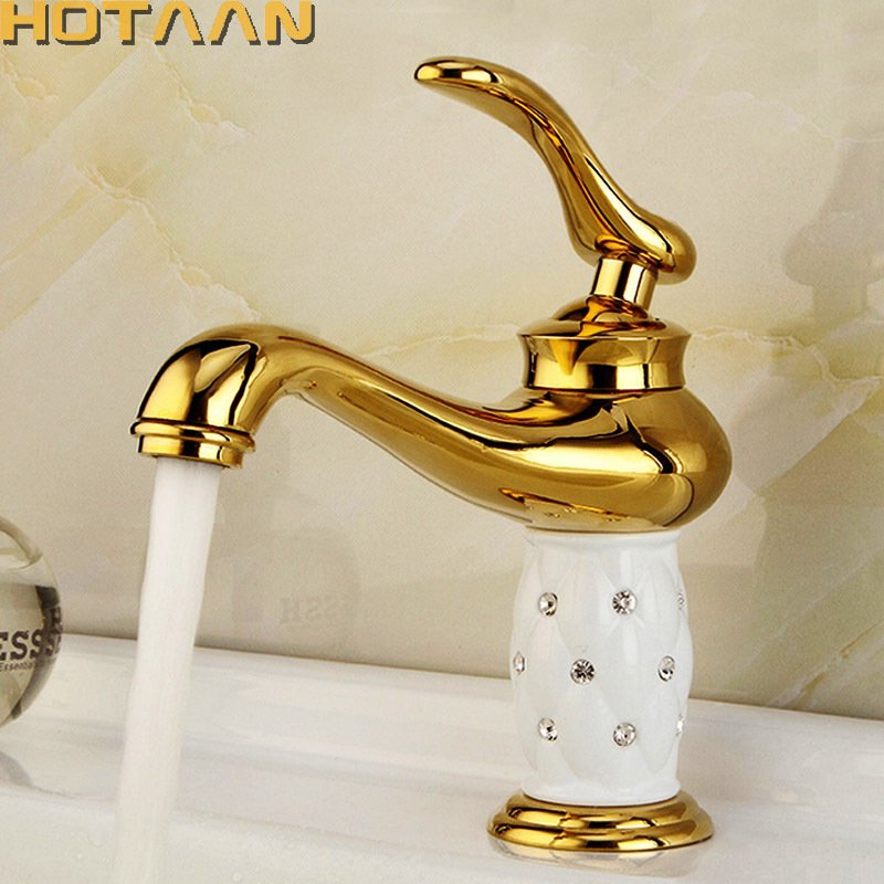 

Золотой смеситель для раковины HOTAAN YT-5045