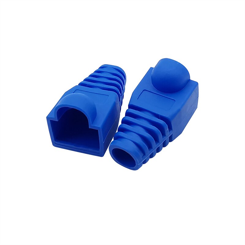 

50/100 шт. колпачки адаптера RJ45 Ethernet сетевой кабель разъемы крышка CAT5e CAT6 RJ45 сапоги оболочка синий серый