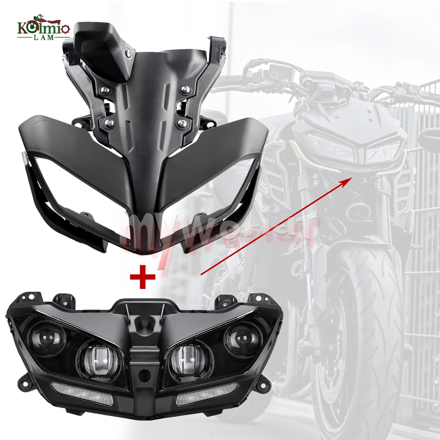 

Подходит для мотоциклов YAMAHA MT 09 2017-2020, фары в сборе, обтекатели, Пластмассовые модели MT09 FZ09 2018 2019 17 18 19 20