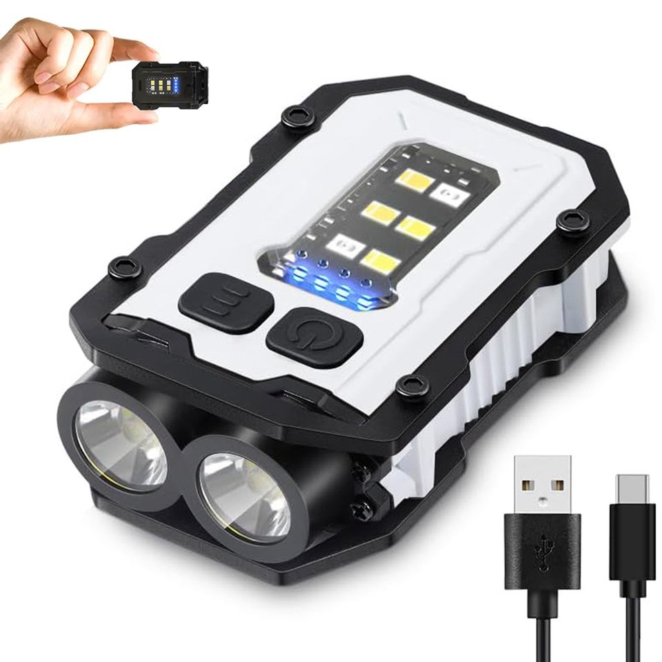 

Мощный Миниатюрный Магнитный Светодиодный Фонарик COB С Боковым Светом, USB-перезаряжаемый, Водонепроницаемый