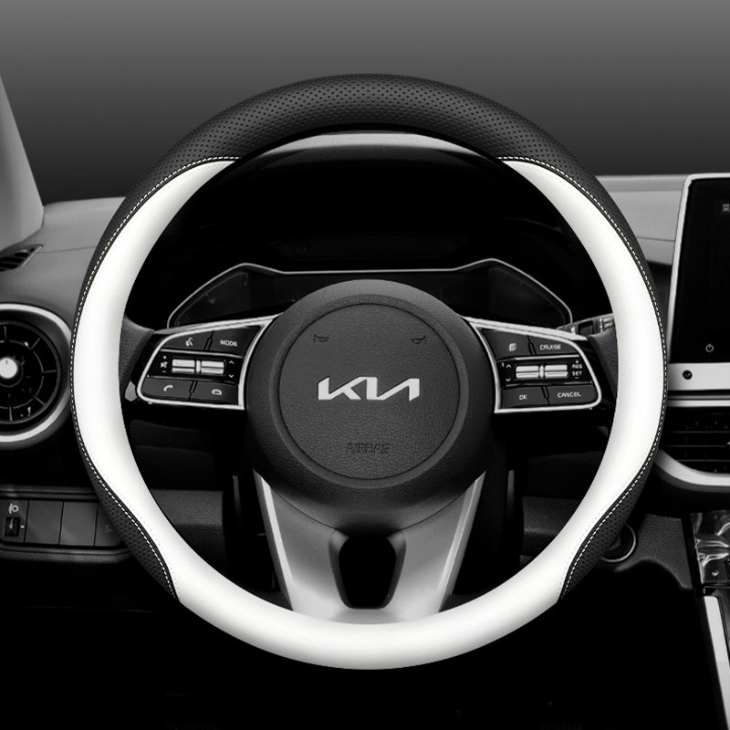 

Автомобильный чехол на руль для КИА Kia Seltos Spectra K3 Ceed Sonet 2024 2025 Forte 2018, кожаный резиновый салон, автомобильные аксессуары