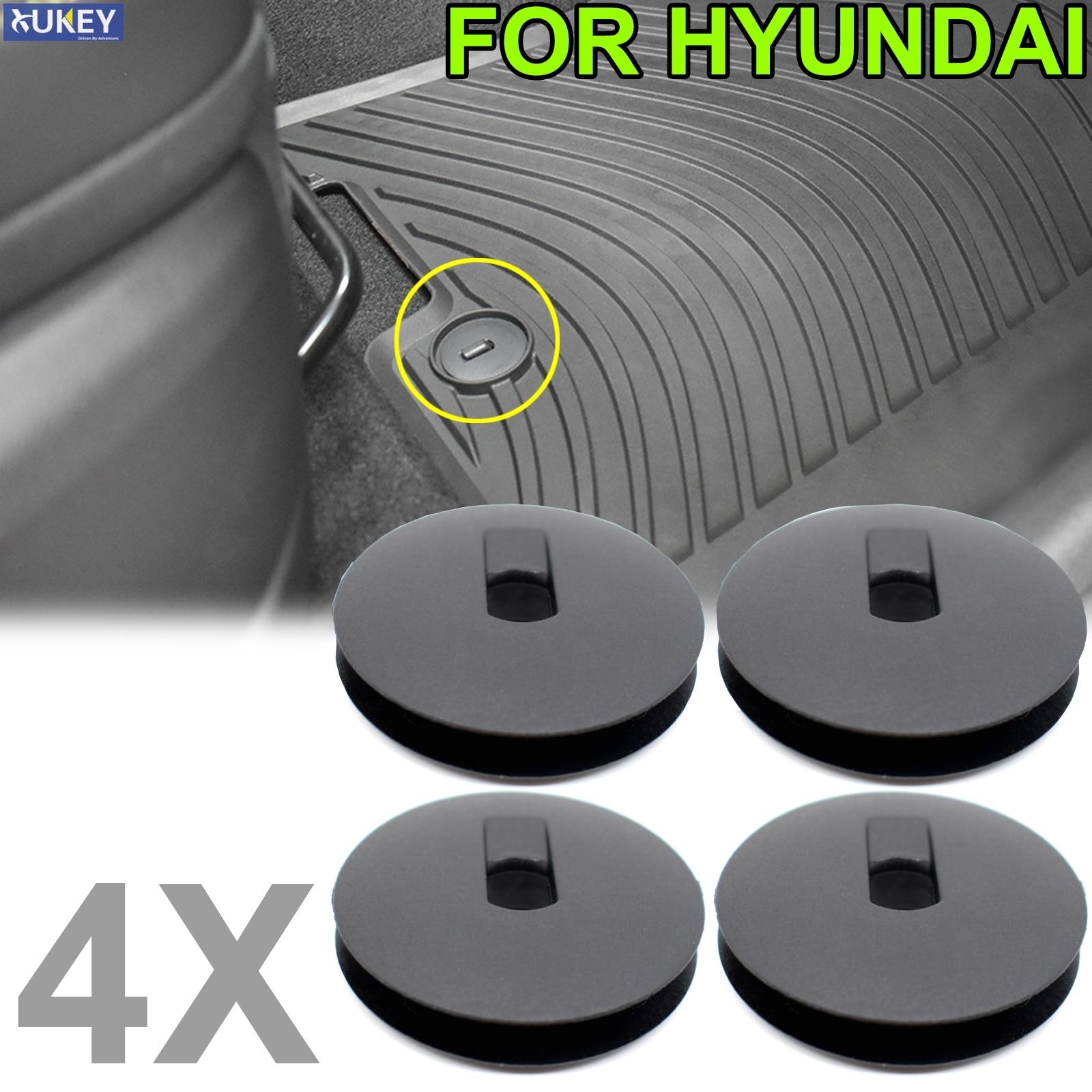 

4 шт. для Hyundai Accent Solaris Elantra Tucson Kona Veloster, автомобильная застежка, напольный коврик для ног, зажимы для крепления ковра, фиксатор