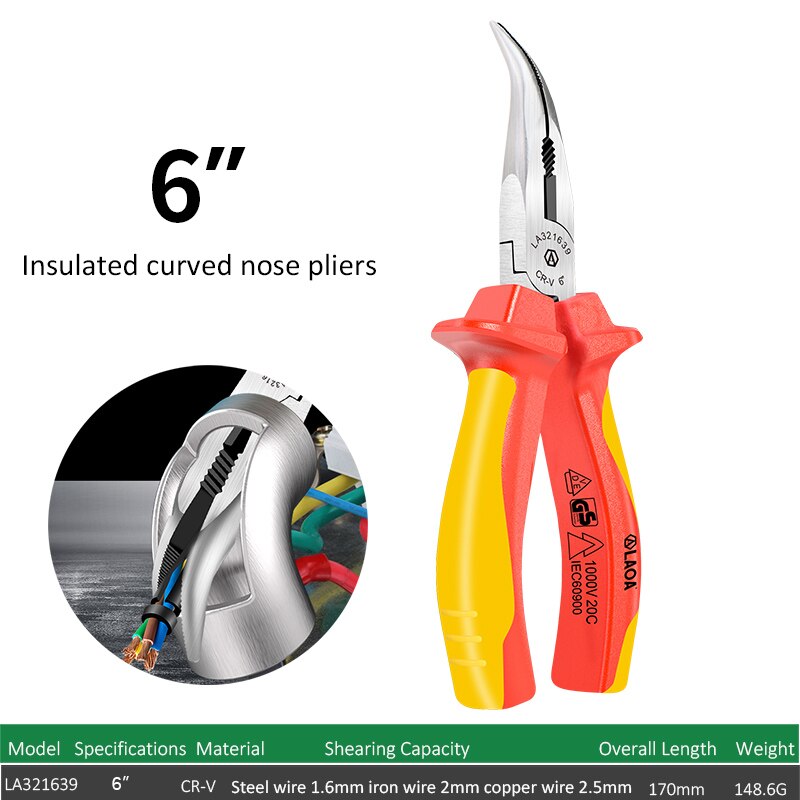 

LAOA VDE изогнутые плоскогубцы с игольчатым носом