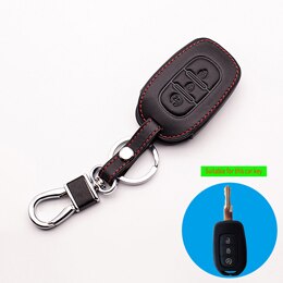 

Кожаный чехол для ключа с дистанционным управлением 2015 2016 2017 Renault Duster Sandero Logan Clio Captur Laguna Scenic Region 3 кнопки