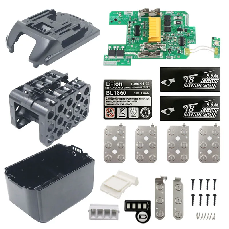 

Пластиковый корпус и печатная плата для аккумулятора Makita BL1890
