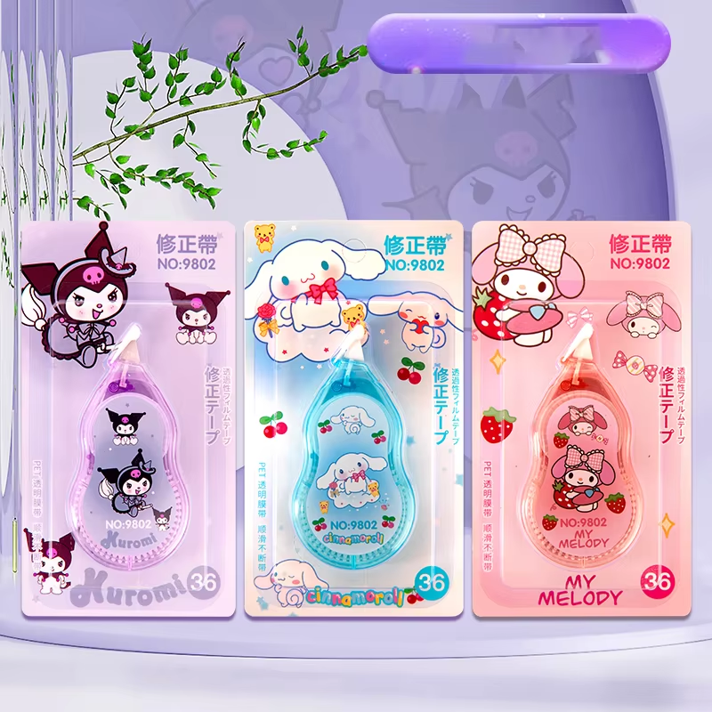 

Корректирующая Лента Sanrio Family Kuromi Cinnamoroll, Высокое Качество Внешнего Вида Для Студентов, Девочек, Аниме, Комиксы