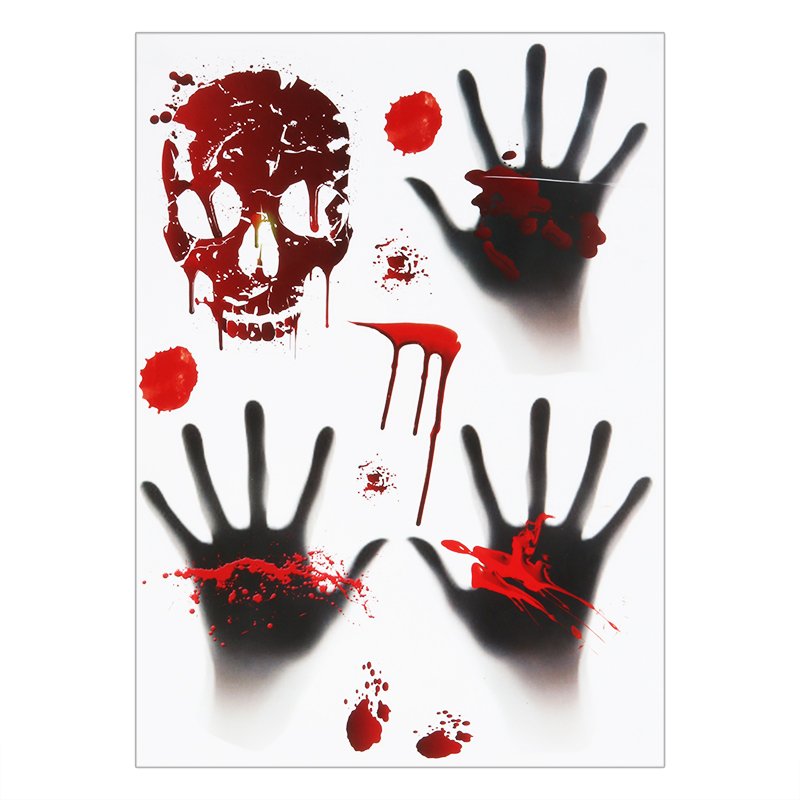 

На Halloween кровавые отпечатки рук и ног наклейки WEIGAO