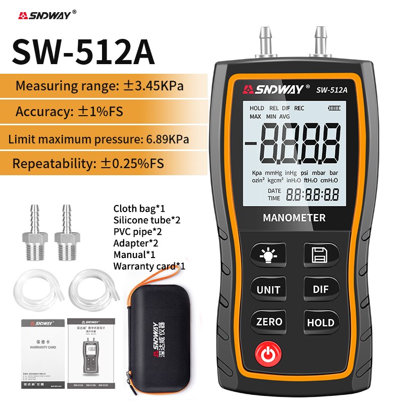 

Цифровой манометр SNDWAY SW-512