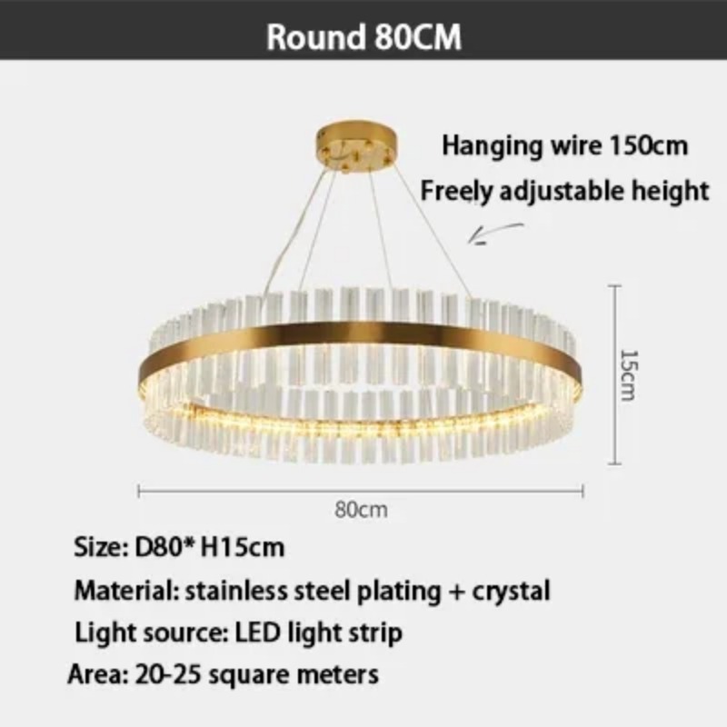 

Хрустальная кольцевая люстра K9 LED