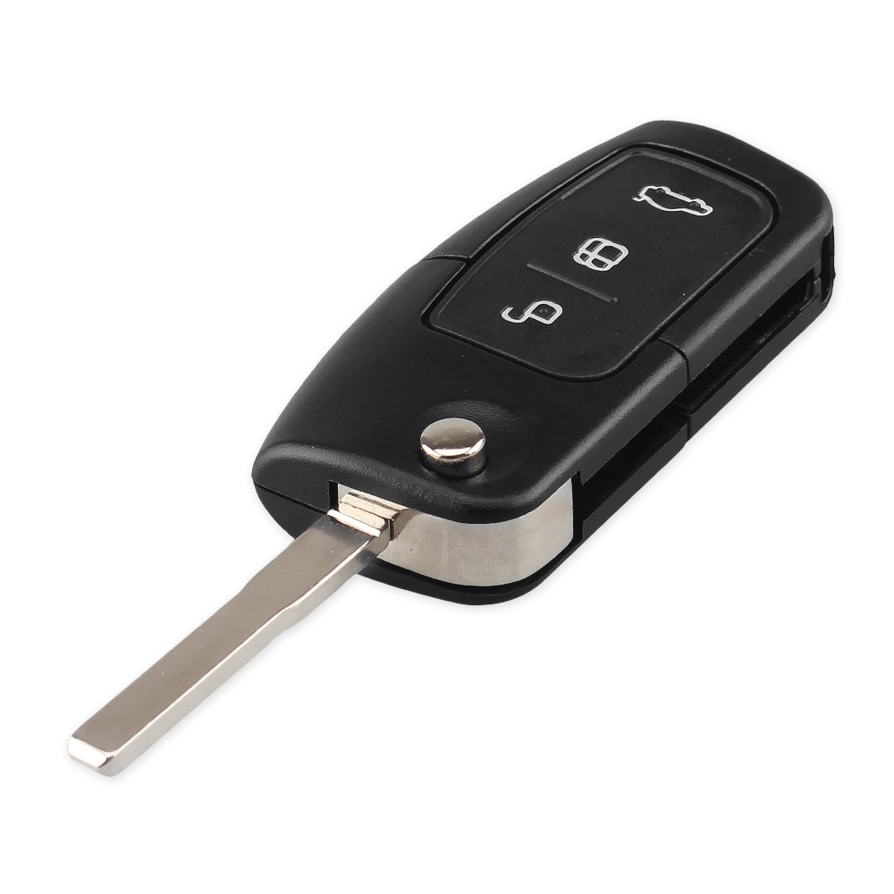 

KEYYOU для Ford Focus Fiesta C Max Ka автомобильный чехол для ключей 3 кнопки раскладной модифицированный Uncut автомобильный пустой чехол для ключей чехол дистанционного брелока