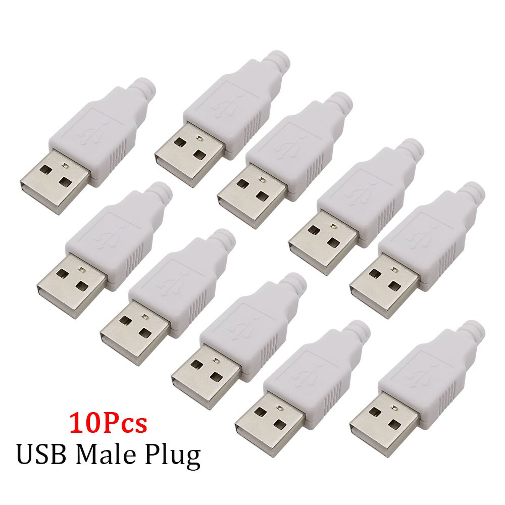 

USB разъем 4 Pin, белый, 10 шт.